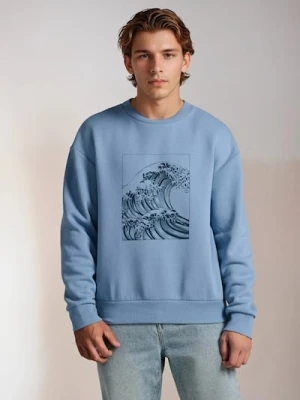 Zdjęcie produktu Sinsay - Bluza crewneck - niebieski