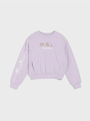 Sinsay - Bluza crewneck Pusheen the Cat - fioletowy