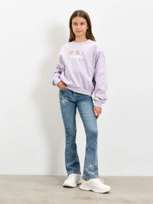Sinsay - Bluza crewneck Pusheen the Cat - fioletowy