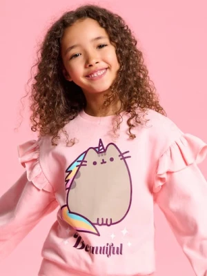 Sinsay - Bluza crewneck Pusheen the Cat - różowy