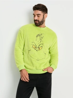 Sinsay - Bluza crewneck regular z misiem Grinch - Inny