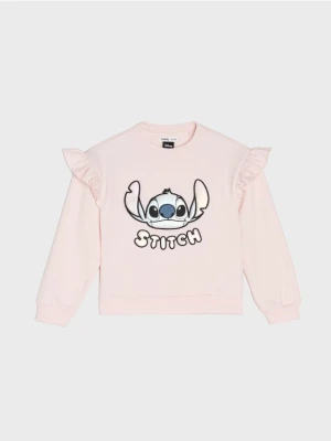 Sinsay - Bluza crewneck Stitch - różowy