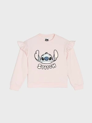 Sinsay - Bluza crewneck Stitch - różowy