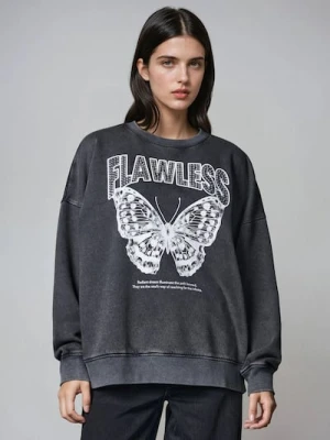 Sinsay - Bluza crewneck - szary