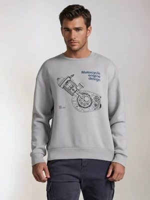Sinsay - Bluza crewneck - szary