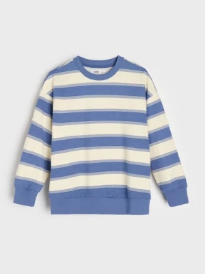 Sinsay - Bluza crewneck w paski - mid blue