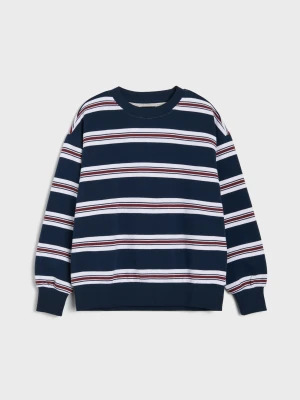 Sinsay - Bluza crewneck w paski - wielobarwny