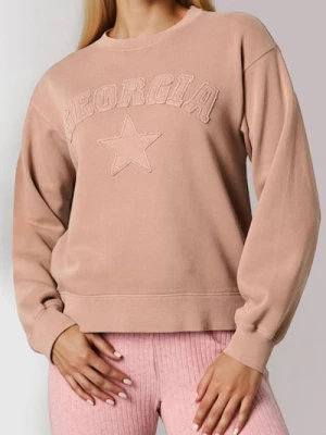 Zdjęcie produktu Sinsay - Bluza crewneck w stylu akademickim - brązowy