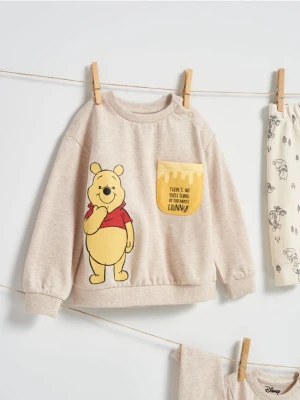 Sinsay - Bluza crewneck Winnie the Pooh - kremowy