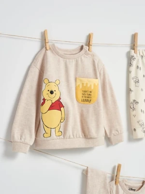 Sinsay - Bluza crewneck Winnie the Pooh - kremowy