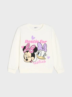 Sinsay - Bluza crewneck z bawełną Disney - kremowy