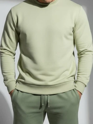 Sinsay - Bluza crewneck z domieszką bawełny - zielony