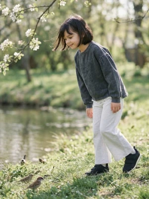 Sinsay - Bluza crewneck z efektem sprania - szary