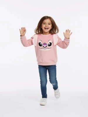 Sinsay - Bluza crewneck z haftem Stitch - różowy