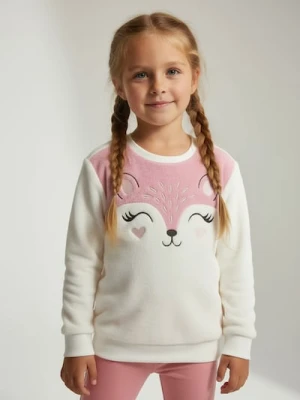 Sinsay - Bluza crewneck z haftem - wielobarwny