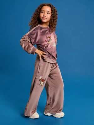 Sinsay - Bluza crewneck z nadrukiem Bambi - brązowy