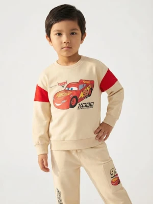 Sinsay - Bluza crewneck z nadrukiem Cars - kremowy