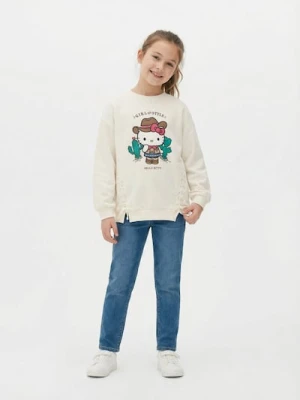 Sinsay - Bluza crewneck z nadrukiem Hello Kitty - kremowy