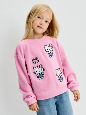 Sinsay - Bluza crewneck z nadrukiem Hello Kitty - różowy