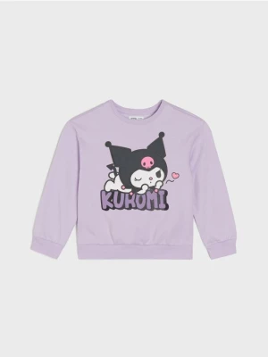 Sinsay - Bluza crewneck z nadrukiem Kuromi - fioletowy