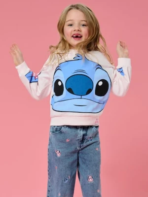 Sinsay - Bluza crewneck z nadrukiem Lilo & Stitch - różowy