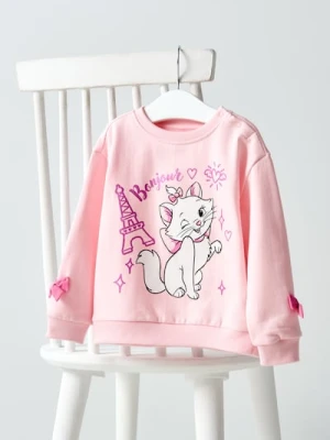 Sinsay - Bluza crewneck z nadrukiem Marie - różowy