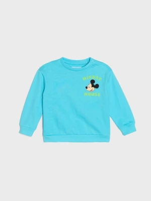 Sinsay - Bluza crewneck z nadrukiem Mickey Mouse - niebieski