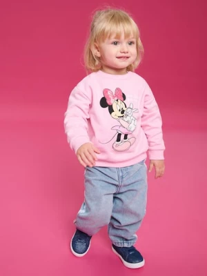 Sinsay - Bluza crewneck z nadrukiem Mickey Mouse - różowy