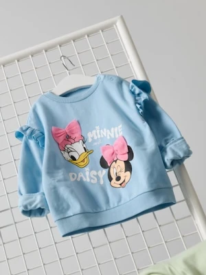 Sinsay - Bluza crewneck z nadrukiem Minnie and Daisy - zielony