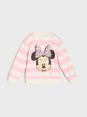 Sinsay - Bluza crewneck z nadrukiem Minnie Mouse - kremowy