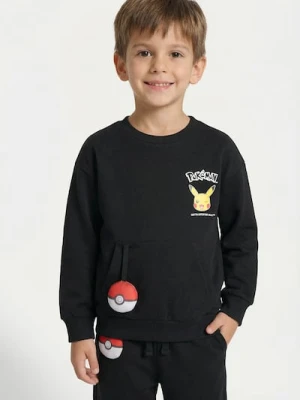 Sinsay - Bluza crewneck z nadrukiem Pokemon - czarny