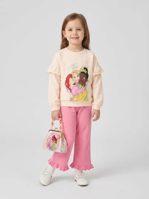 Sinsay - Bluza crewneck z nadrukiem Princess - kremowy