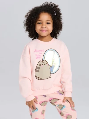 Sinsay - Bluza crewneck z nadrukiem Pusheen the Cat - różowy