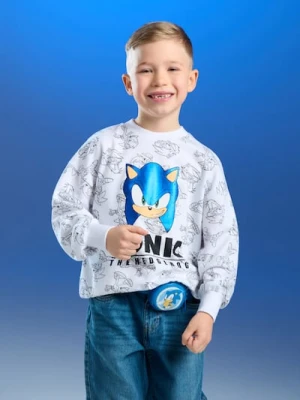 Sinsay - Bluza crewneck z nadrukiem Sonic the Hedgehog - biały