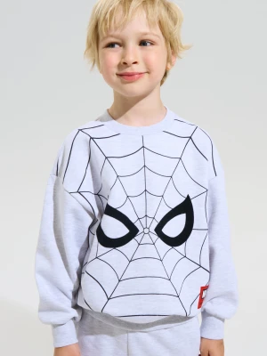 Sinsay - Bluza crewneck z nadrukiem Spider-Man - szary