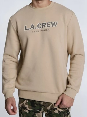 Sinsay - Bluza crewneck z napisem - beżowy