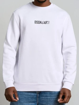 Sinsay - Bluza crewneck z napisem - biały