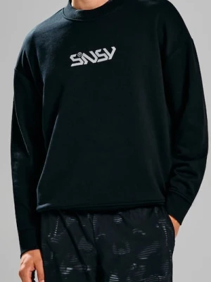 Sinsay - Bluza crewneck z napisem - czarny