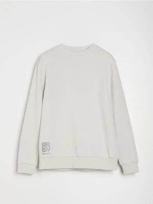 Sinsay - Bluza crewneck z napisem - kremowy