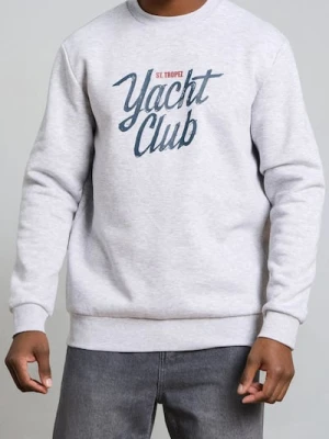 Sinsay - Bluza crewneck z napisem - szary