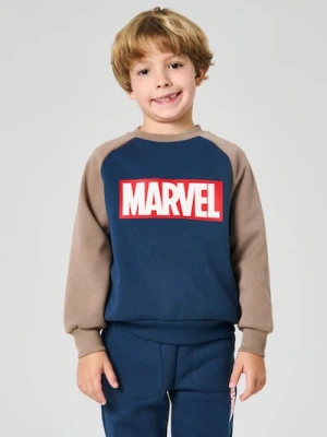 Sinsay - Bluza crewneck z ociepleniem Marvel - granatowy