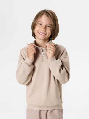 Sinsay - Bluza half-zip - brązowy