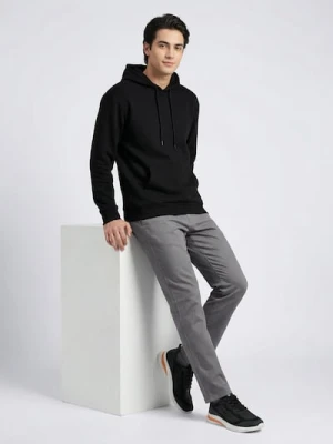 Sinsay - Bluza hoodie basic - czarny