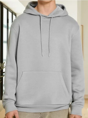 Sinsay - Bluza hoodie basic - kremowy