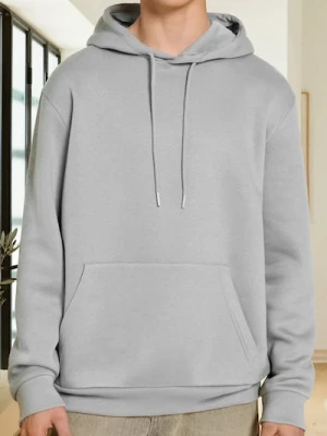 Sinsay - Bluza hoodie basic - kremowy