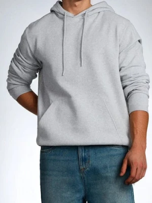 Sinsay - Bluza hoodie basic - szary