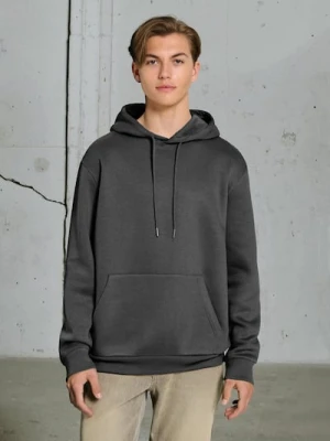 Sinsay - Bluza hoodie basic - szary