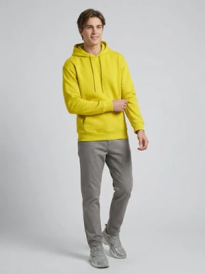 Sinsay - Bluza hoodie basic - żółty