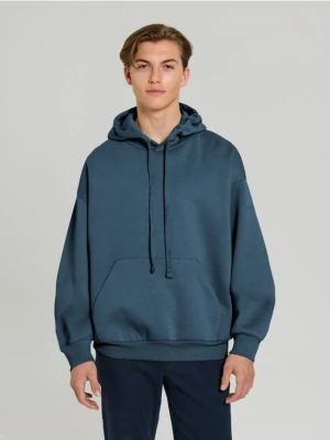 Sinsay - Bluza hoodie comfort fit - niebieski