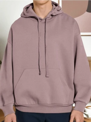 Sinsay - Bluza hoodie comfort fit - różowy